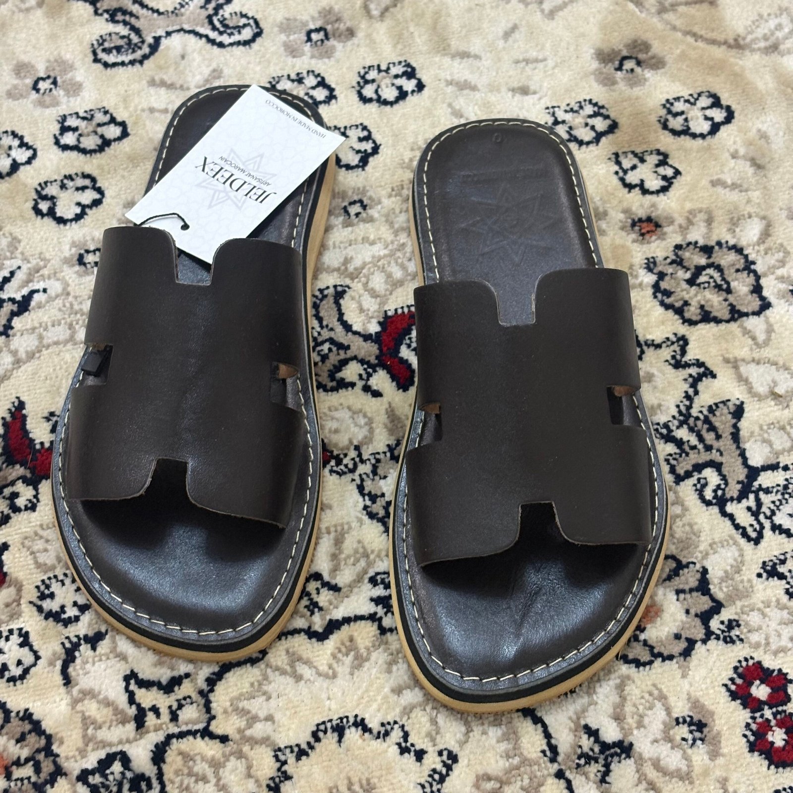 SANDALE H MARRON FONCE CUIR – Image 2