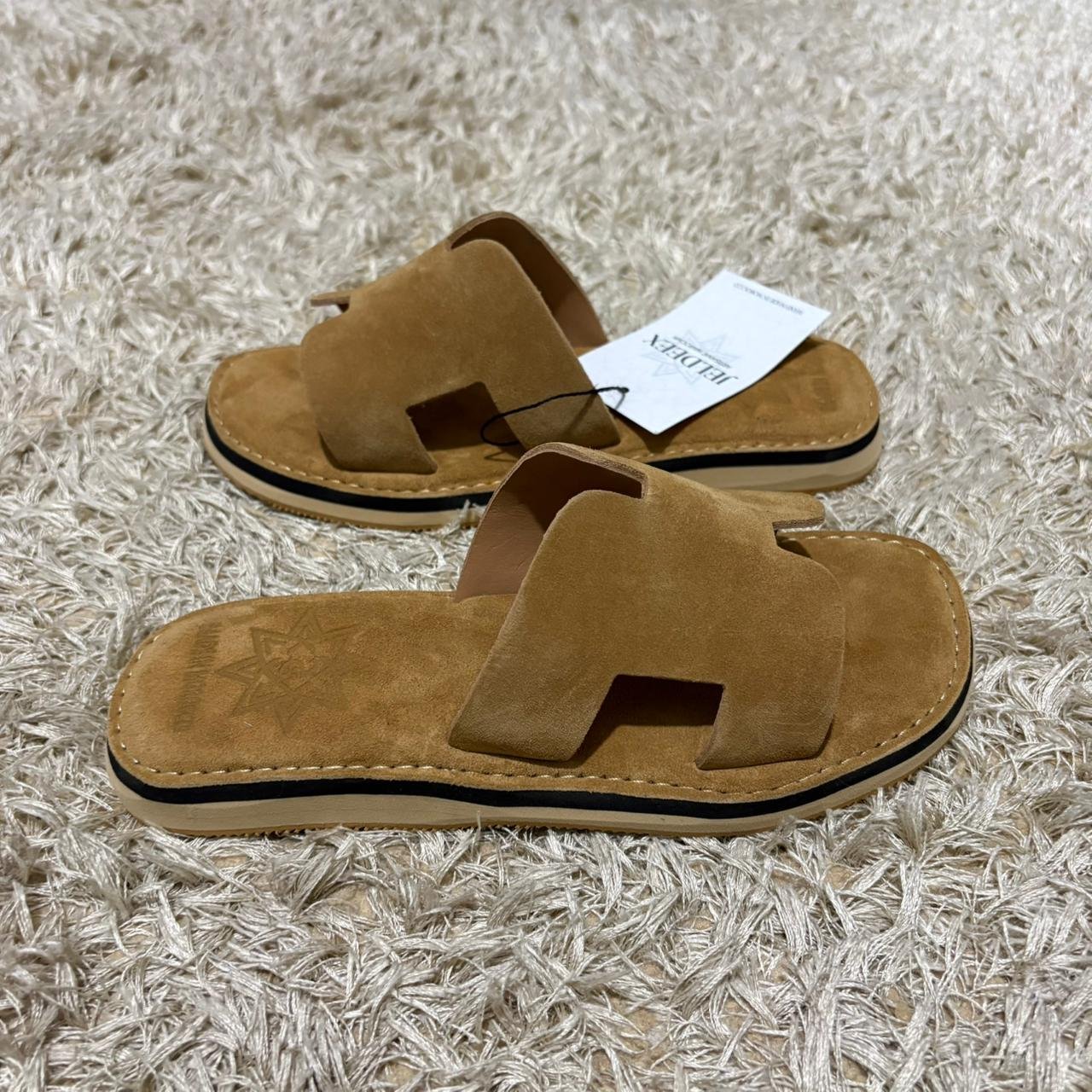 SANDALE H CAMEL DAIM