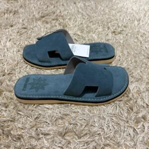 SANDALE H BLEU TURQUOI DAIM
