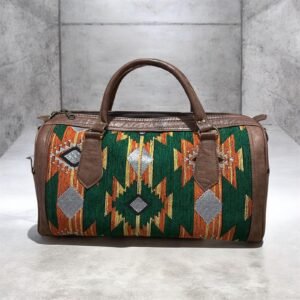SAC VOYAGE MOYENNE MARRON ZARBIYA VERT