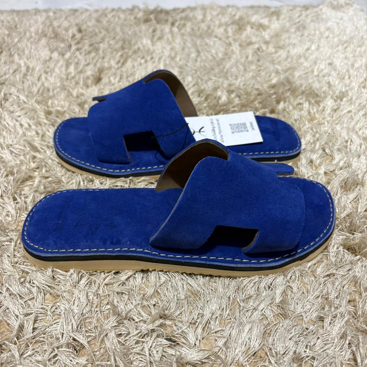SANDALE H BLEU ROI FEMME DAIM