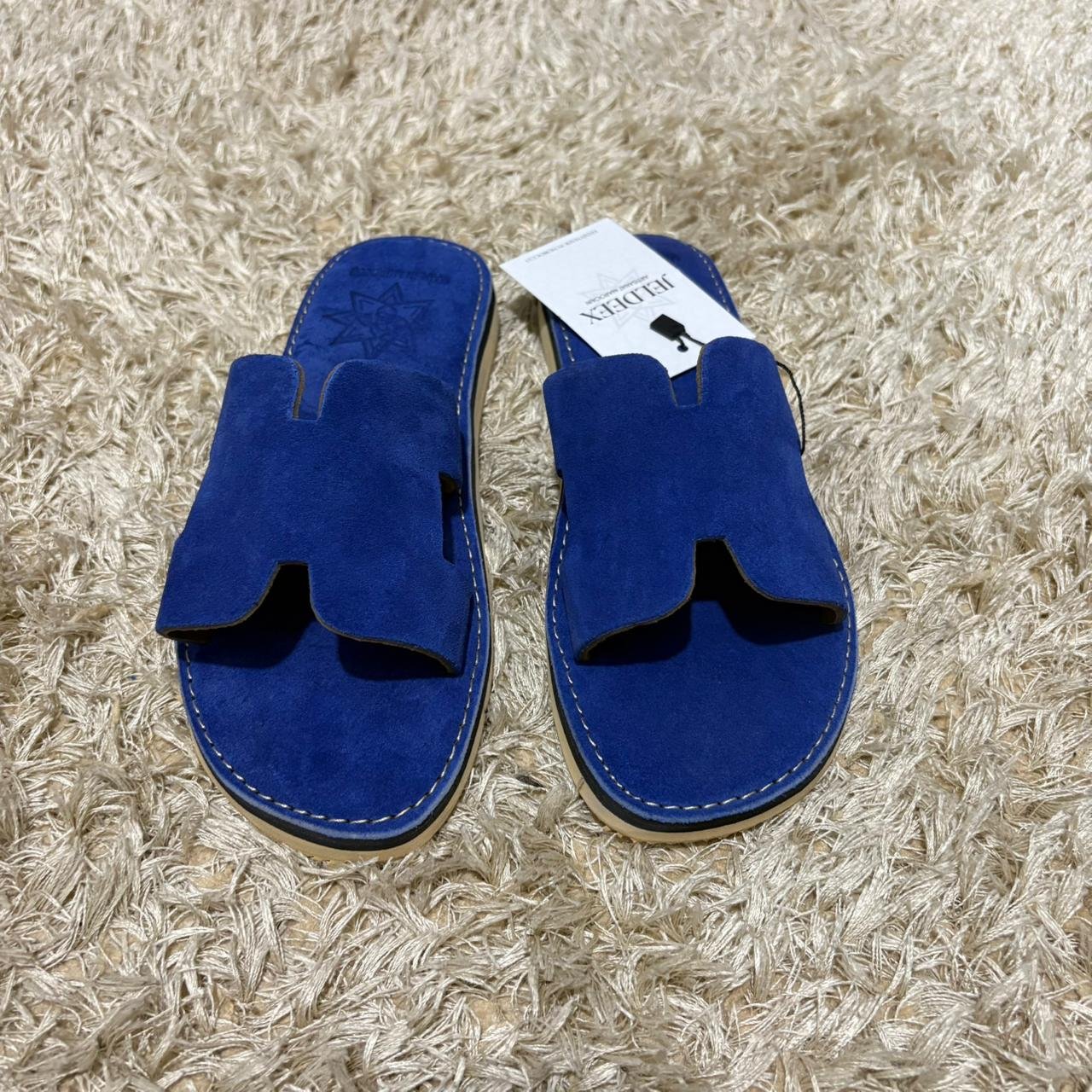 SANDALE H BLEU ROI FEMME DAIM – Image 2