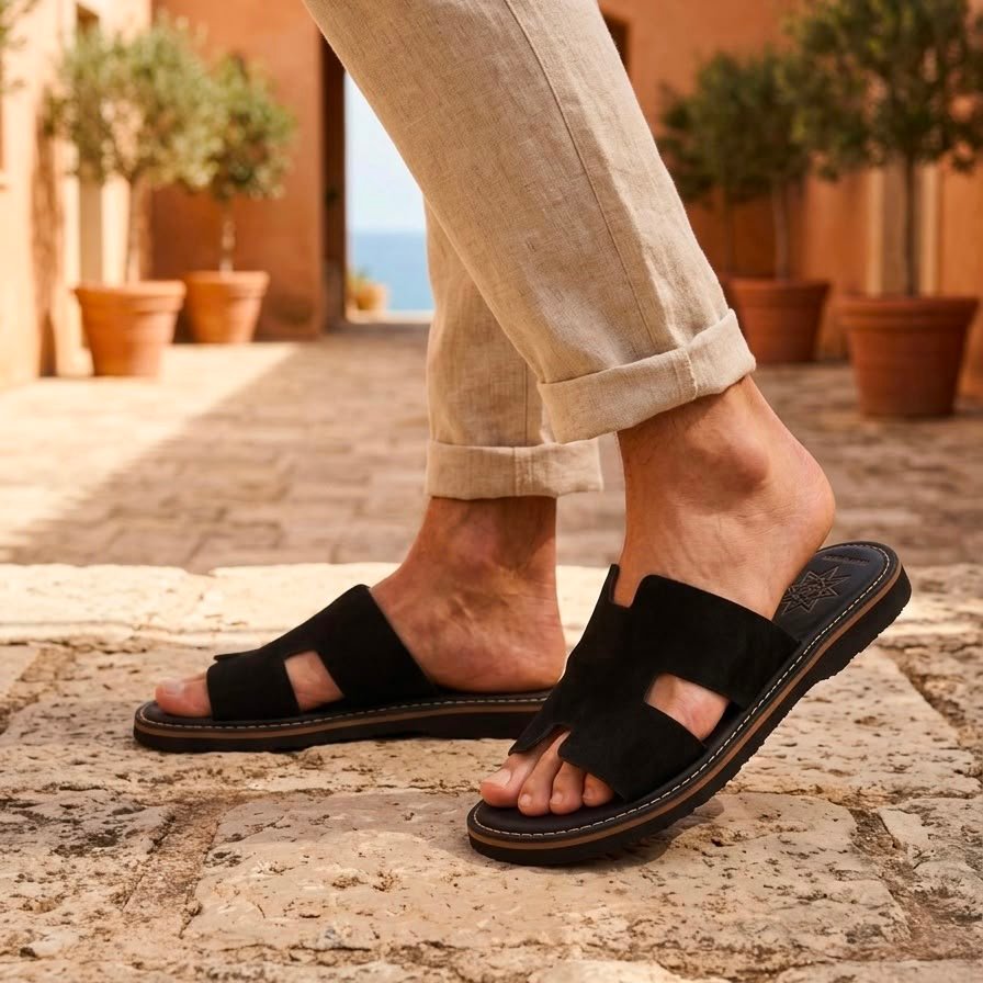 SANDALE H NOIR NUBUCK