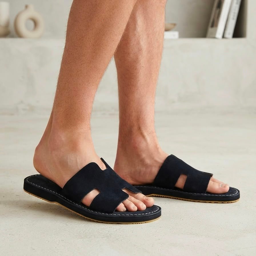 SANDALE H NOIR DAIM
