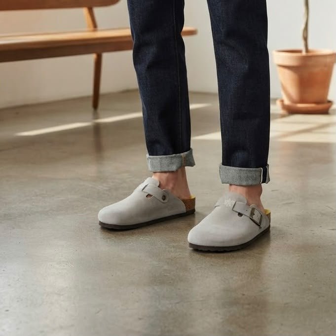 SABOT BIRk GRIS CLAIR DAIM – Image 2